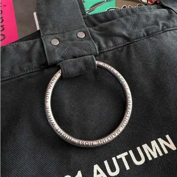 Martine Rose Reversible Bondage Cotton Tote Bag